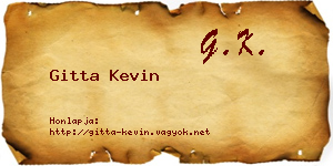 Gitta Kevin névjegykártya