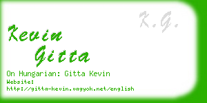 kevin gitta business card